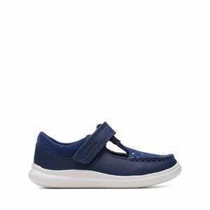 Clarks Crest Moc Toddler Sötétkék | 62DWZMFJX