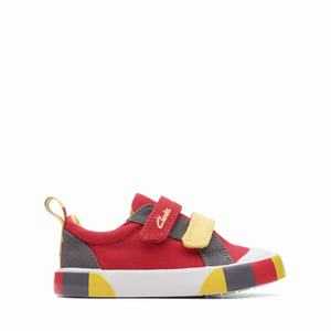 Clarks Foxing Lo Toddler Piros | 95LQJSYCD