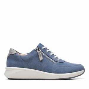 Clarks Un Rio Zip Kék | 63VFPBEIK