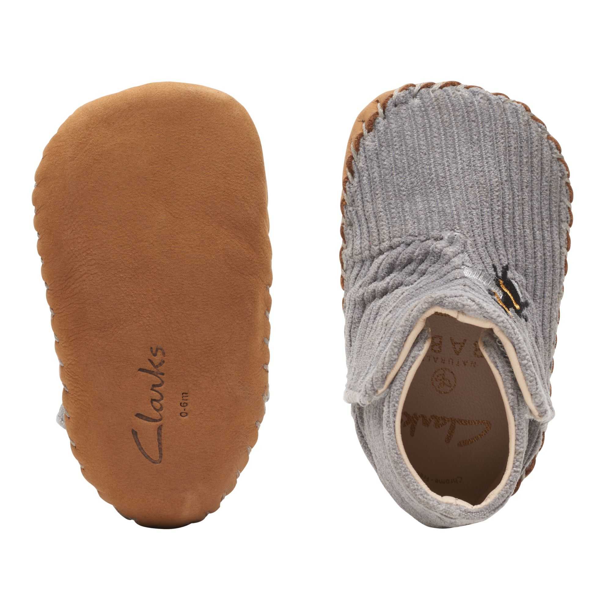 Clarks Baby Solar Large Szürke | 36UQMXVOY