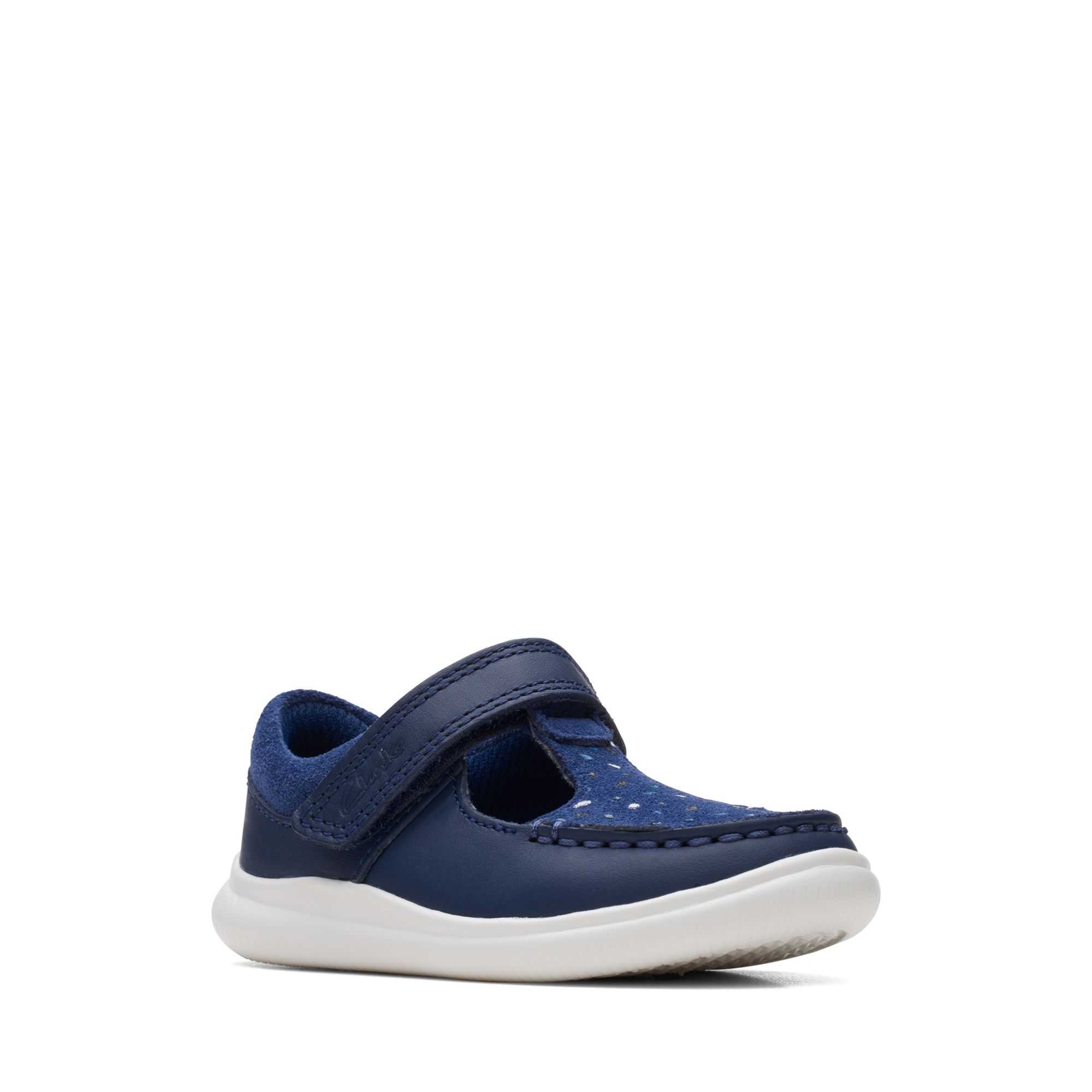 Clarks Crest Moc Toddler Sötétkék | 62DWZMFJX