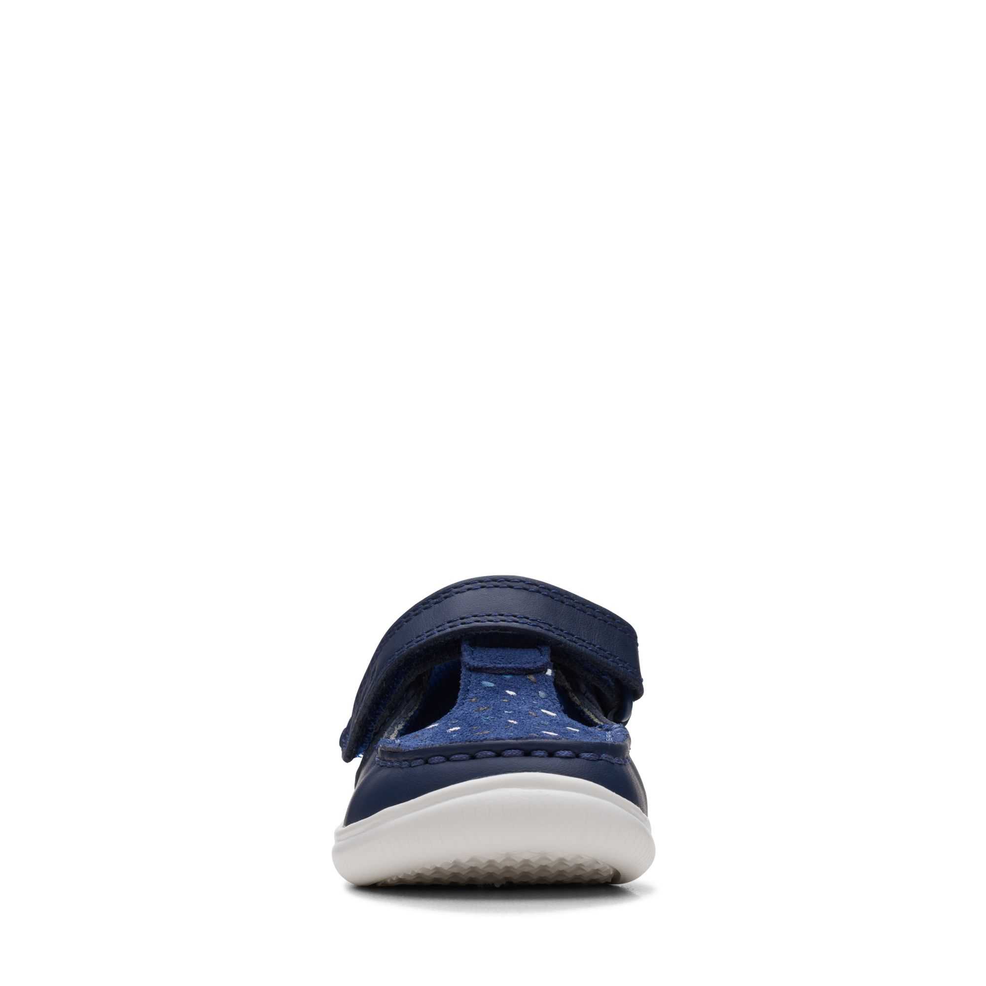 Clarks Crest Moc Toddler Sötétkék | 62DWZMFJX