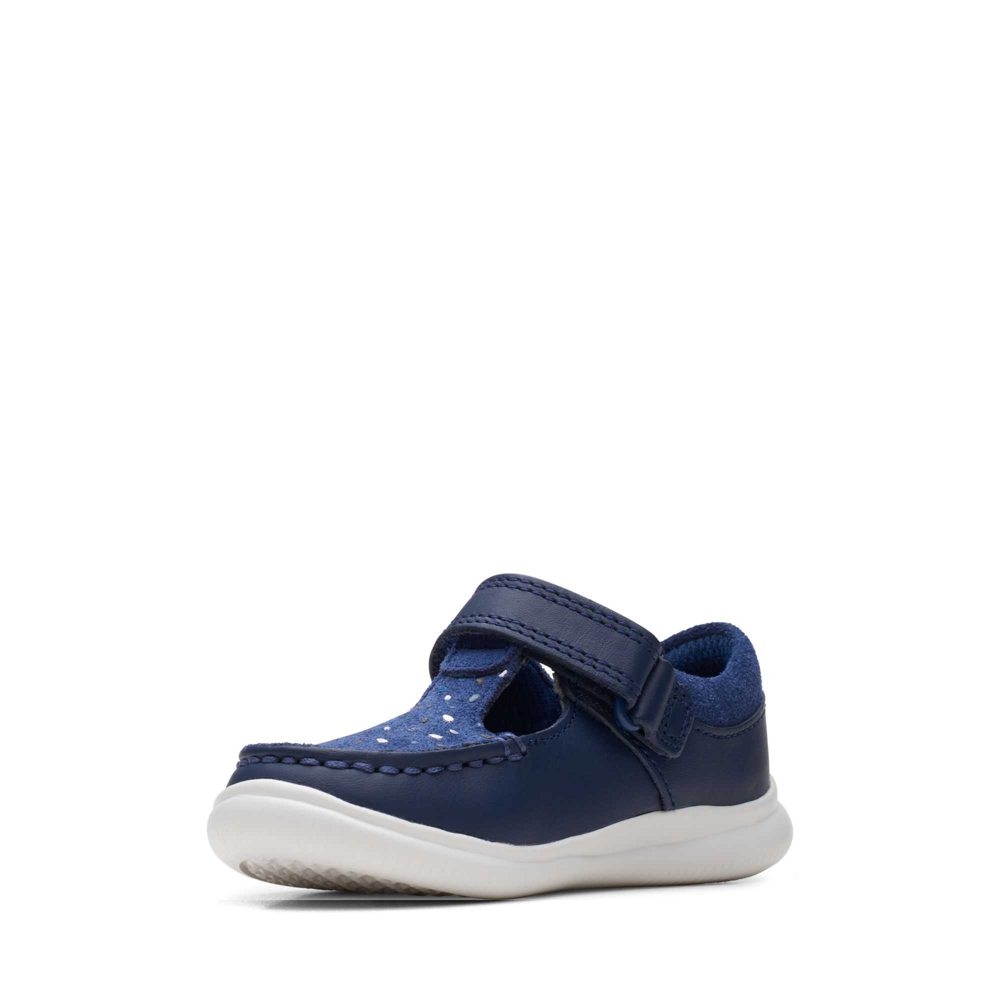 Clarks Crest Moc Toddler Sötétkék | 62DWZMFJX