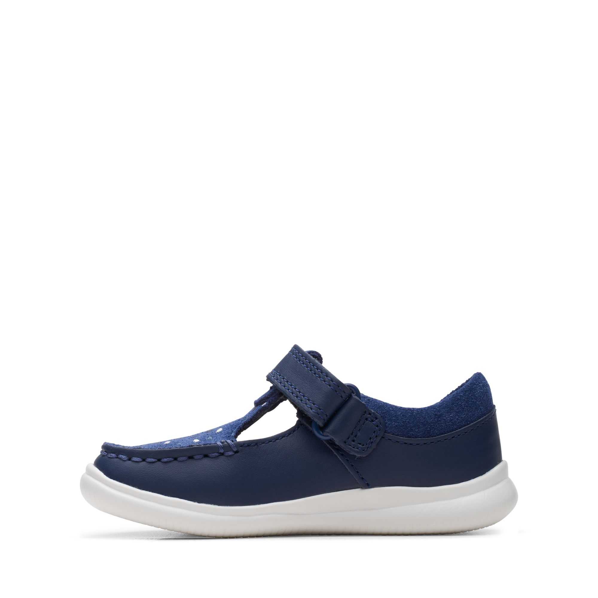 Clarks Crest Moc Toddler Sötétkék | 62DWZMFJX