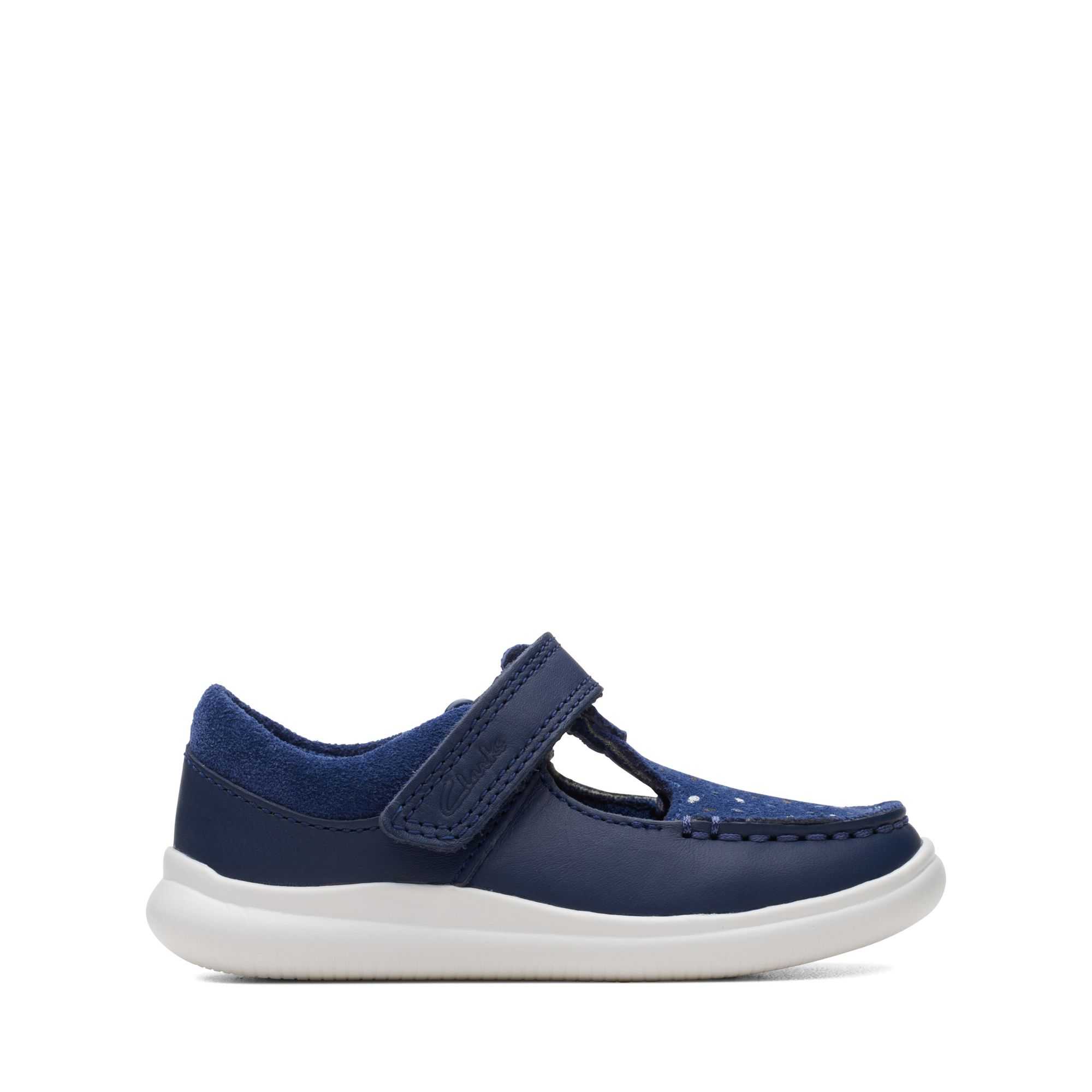 Clarks Crest Moc Toddler Sötétkék | 62DWZMFJX